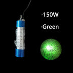 1pc 150W-300W high-power underwater fish lure light, providing large-scale underwater illumination at night to attract fish, 12V