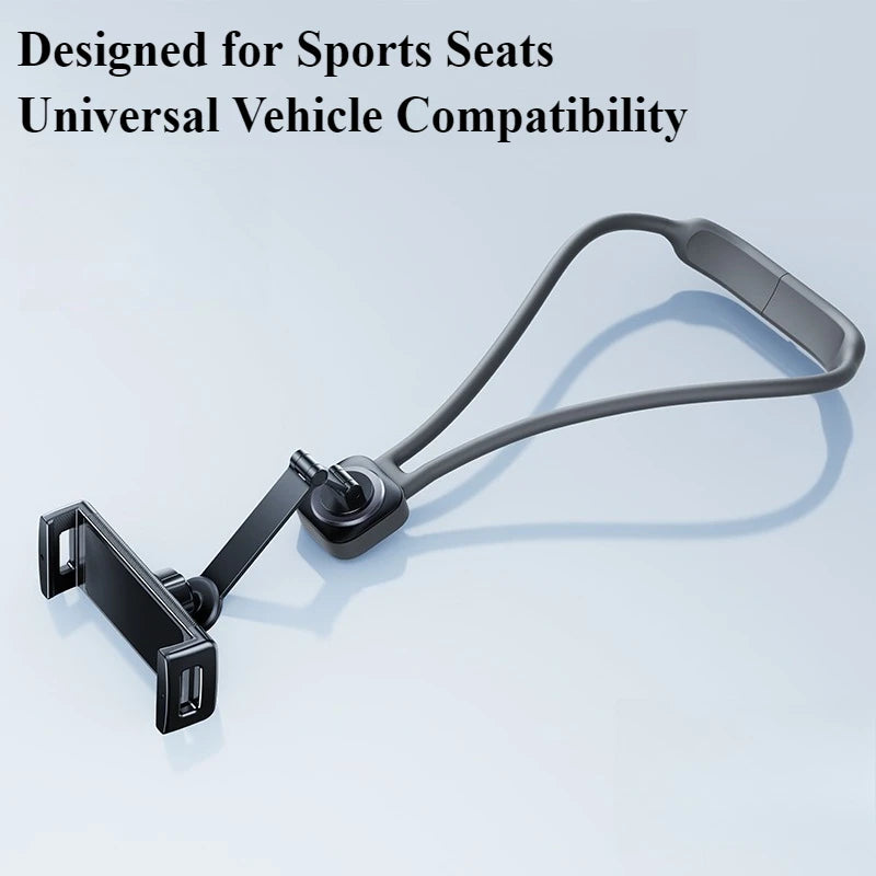 Hipacool Car Back Seat Tablet Holder Stand, 360° Rotating Headrest Mount, Black