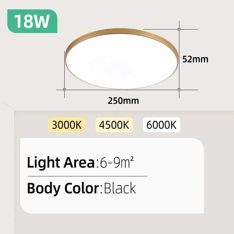 Golden 18W 220V / 1PC / Cold White