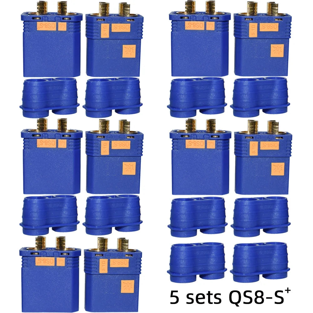 QS8 Connector Male and Female High Current Qs8 Anti Spark Connectors Application with Battery Charger Remote Control Toys Drone