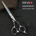 TITAN Professional Hairdressing Haircut Scissors 6 Inch VG10  Hairdresser's Cutting Thinning Tools High Quality Salon Set