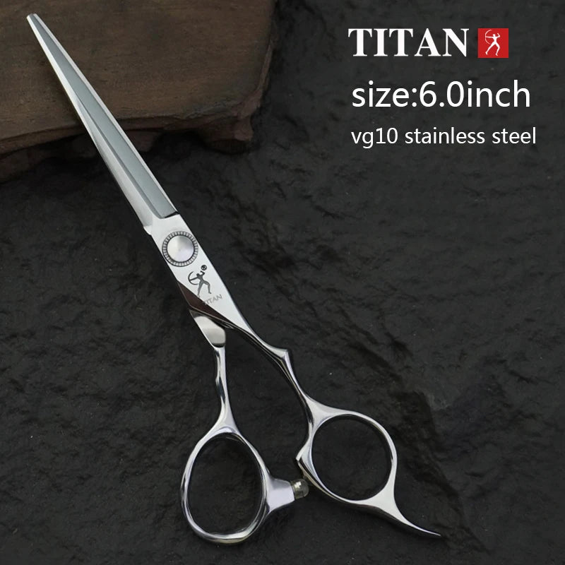 TITAN Professional Hairdressing Haircut Scissors 6 Inch VG10  Hairdresser's Cutting Thinning Tools High Quality Salon Set