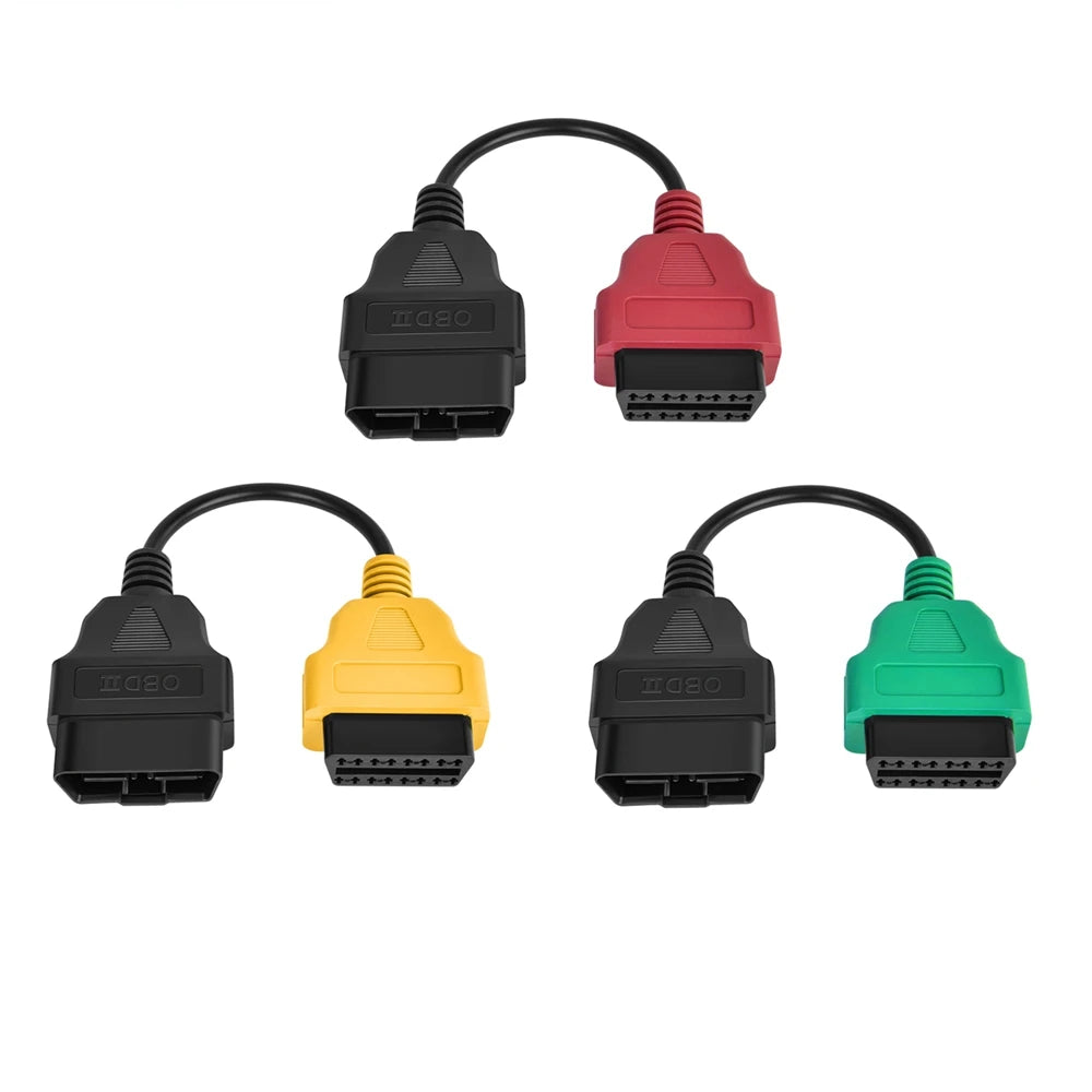 Fiat Lancia MultiECUScan OBD2 ECU diagnostic cable connector set, 4pcs