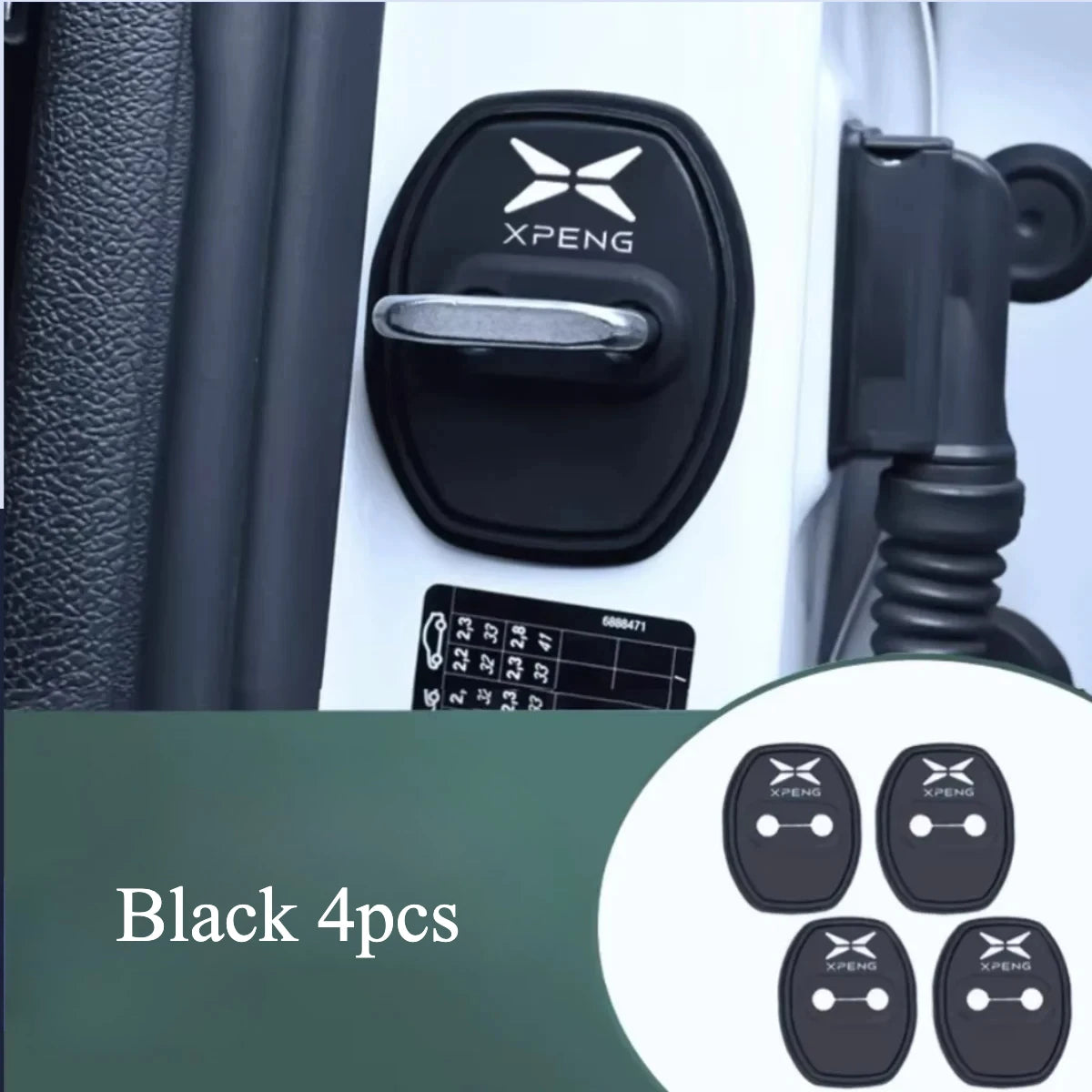 4Pcs Car Door Lock Cover Auto Emblem Protection Case for Xpeng G6 G9 G7 P7 2020-2026 Car Styling Modify Accessories