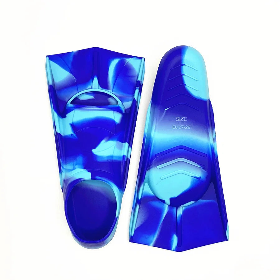 Comfortable Silicone Swim Fins Kids &Adults-Suitable Size for Beginners in Swimming,Diving-Ideal for Training Water Activities
