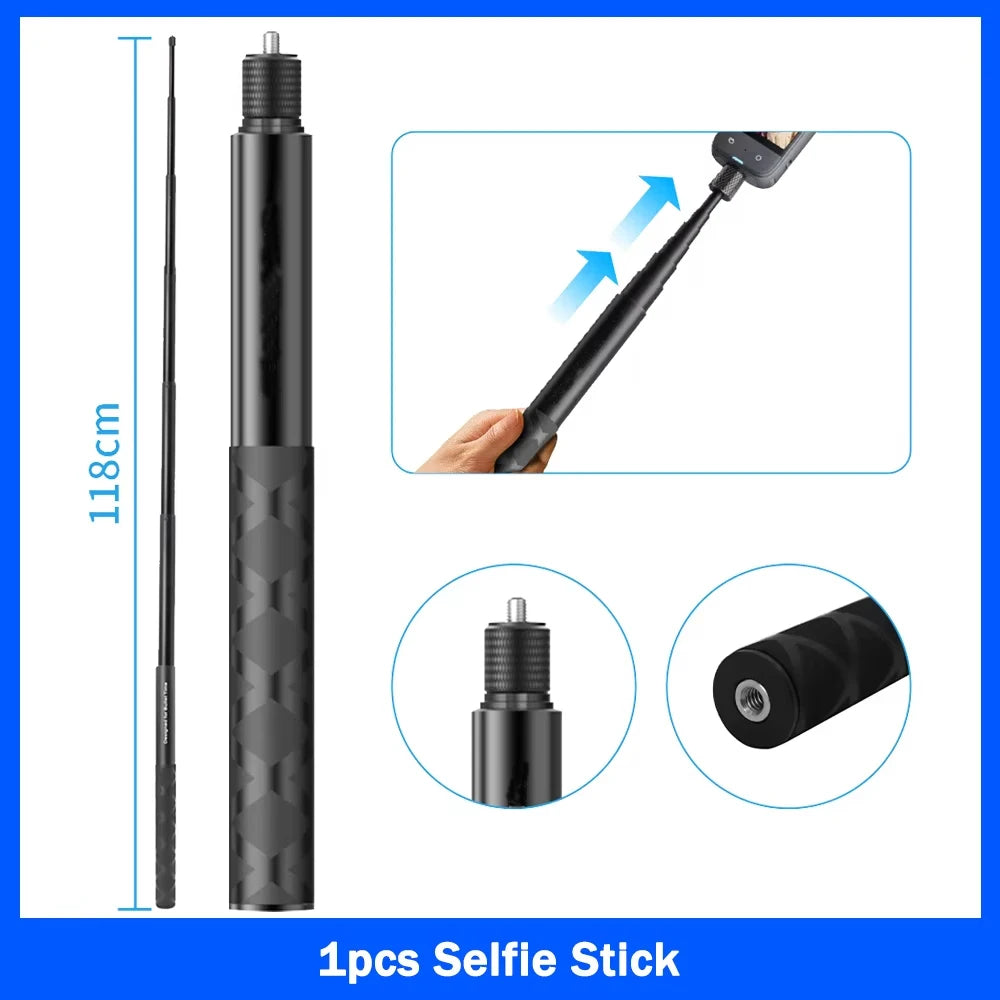 For Insta360 x2 x3 x4 x5 Motorcycle Bike Mount Selfie Stick for Insta 360 x2 x3 x4 x5 Moto Monopod Handlebar Accessories Kit