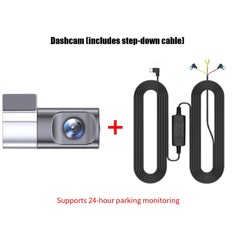 Mini Hidden 1080P Car Dashcam with Night Vision, 24-Hour Parking Monitoring, Loop Recording, Gravity Sensor & App Control