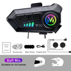 Y10 Bluetooth 5.3 Helmet Headset Wireless Hands-free Call Phone Kit Motorcycle Waterproof Earphone Music Player Speaker for Moto