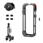 Flymile X5 Cage Metal Protective Case for Insta360 X5 Accessories Camera Aluminum Alloy Frame Cage with Silicone Lens Cover