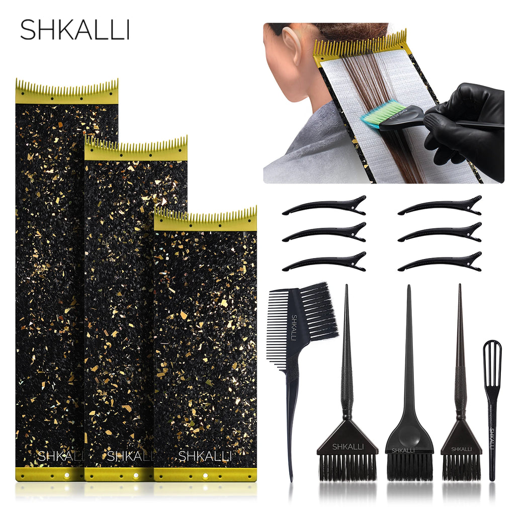 SHKALLI Carbon Fiber Hair Highlighting Board with Comb Teeth, 1pc Styling Tool