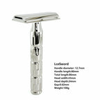 KAMPFE CNC Double Edge Manual Safety Beard Shaver for Men And Women Stainless Steel with 5 replacement blades