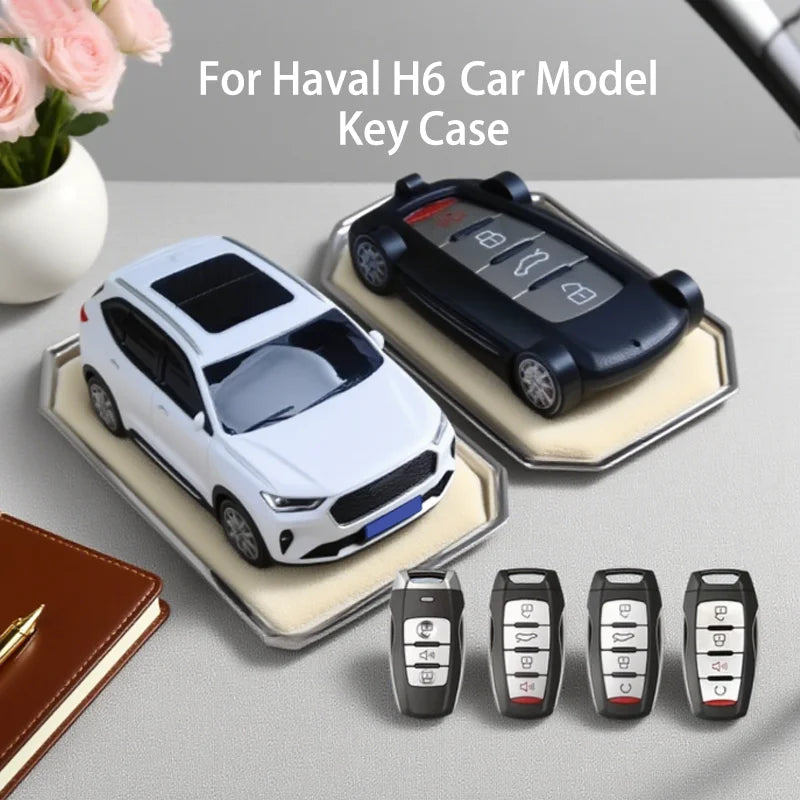 Car key fob case cover for Haval H6 (has light/no light) black or white