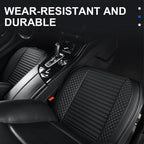 SEAMETAL Full-Wrapped Car Seat Cover Breathable Hole PU Car Front Seat Cushion Universal Anti Slip Auto Chair Protector Cover