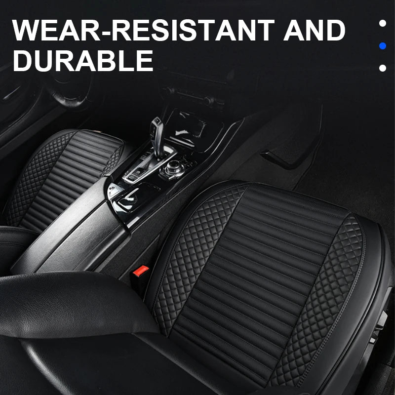 SEAMETAL Full-Wrapped Car Seat Cover Breathable Hole PU Car Front Seat Cushion Universal Anti Slip Auto Chair Protector Cover