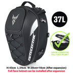 MOTOCENTRIC Motorcycle Back Seat Bags Waterproof Tail Bag Rear Seat Bag Multifunctional Motorbike Helmet Bag Moto Rider Backpack