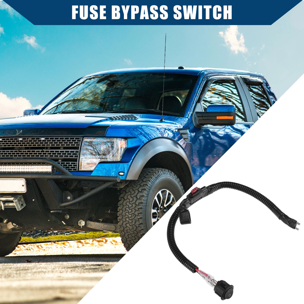 UXCELL Universal Car Switched Fuse Kit Inner Automotive Switched Fuse Switch for Car Durable Plastic 1 Set Black
