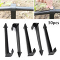 50pcs DN16 C-Type Ground Stakes For PE Pipe Drip Irrigation Hose Tube Holder Ground Stakes Irrigation Tube Holder Spike Pegs