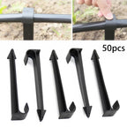 50pcs DN16 C-Type Ground Stakes For PE Pipe Drip Irrigation Hose Tube Holder Ground Stakes Irrigation Tube Holder Spike Pegs