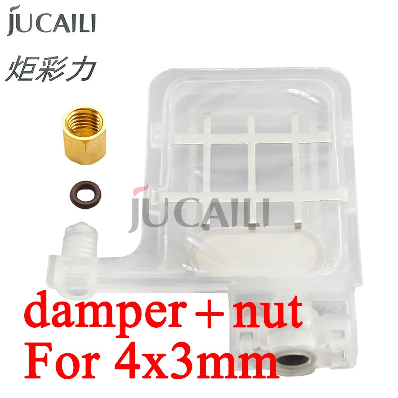 Jucaili 10pcs Transparent DX5 xp600 big ink damper for EPSON DX5 XP600 4720 I1600 printhead I3200 damper filter with nut