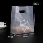 50pcs Thank You Plastic Candy Gift Bags Shopping Bags Wedding Wrapping Bags