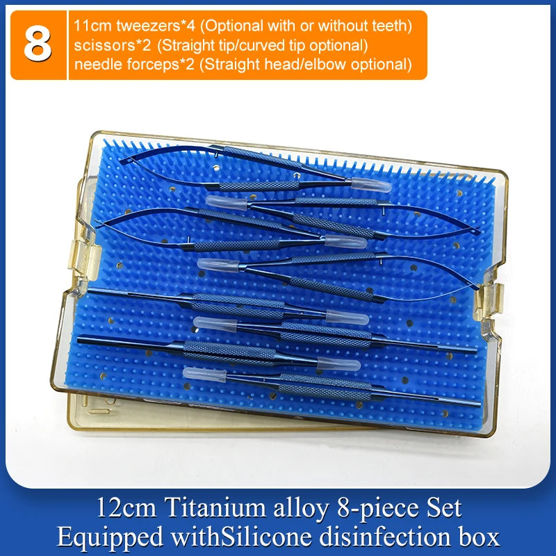4 Pieces/set Of Ophthalmic Microsurgery Instruments 12/16/18cm Scissors+Needle Holder+tweezers Stainless Steel Surgical Tools