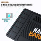 Salon Non-Slip Silicone Table Organizer Pad Barber Clipper Comb Scissors Storage Mat Hairdressing Tool Magnetic Slot Storage Pad