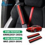 Top Suede For Subaru BRZ Toyota 86 2013-2021 2022 2023 2024 2025 Car Safety Belt Buckle Seat Belt Cover Shoulder Pads Protector