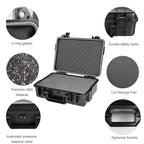 Waterproof Hard Carry Case with Foam Insert Storage Box, 7 Size Options