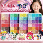 Mini fuse beads set 500pcs per grid PE iron beads for kids crafts, 24-96 color pack
