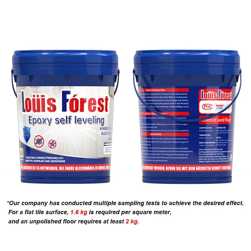 Self-Leveling Cement Floor Paint, Imitation Marble, Anti-Slip Wear-Resistant, Blue/Gray/Pink/Yellow