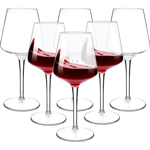 MICHLEY 2/4/6PCS Set Unbreakable Plastic Wine Glass High Quality Goblet Transparent Tritan Plastic Wine Juice Drink Cup Party