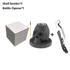 Cocktail Smoker Kit with 4 Flavors - Bourbon , Ceramics Skull Infuser Old Fashioned Drink Smoker Kit Birthday Gifts for Men Dad