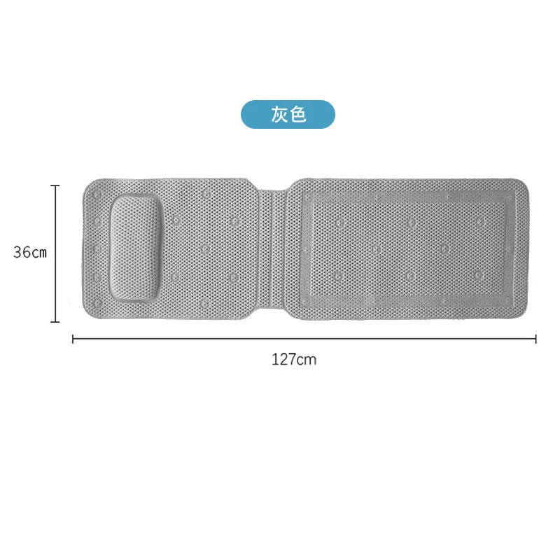 New Extra Long Non-Slip Bathtub Mat With Suction Cup PVC hollow Massage With Cushion Bathroom Mat Safety Shower Bathtub Mats