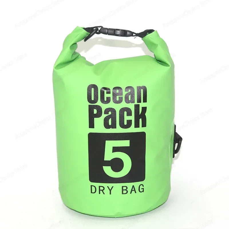Waterproof Dry Bag Backpack PVC Storage Sack for Kayak Swimming 2L-30L Black/Blue/Orange/Yellow