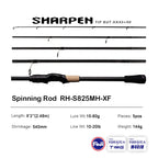 PURELURE SHARPEN Travel Soft Lure Long Spinning and Casting XF/MF Action Rods FUJI Components Bass Pike Rod Fishing Rod Reel