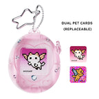 Cute For Tamagotchi Style Airpods 4/Pro 2/1 Earphone Case Transparent Soft Silicone Earphone Case With Cartoon Lanyard Sticker