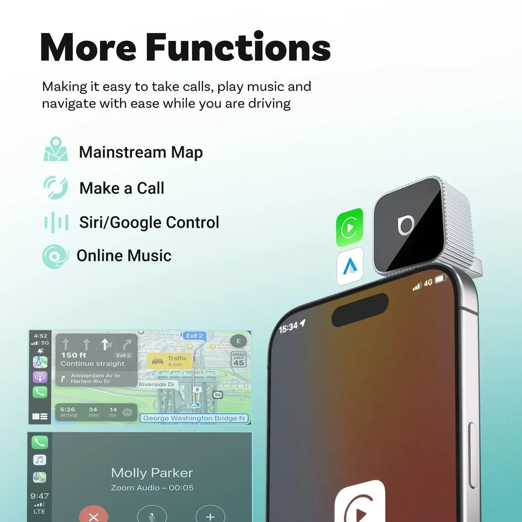 Ottocast Mini Slim Wireless CarPlay Android Auto Adapter USB Dongle Plug Play Wifi Auto Connect for Mercedes Benz Audi Toyota et
