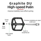 ROCKBROS Bicycle Pedals Ultralight Sealed Bearings Nylon Bike Pedals Anti-Slip MTB Road Flat Platform Cycling Pedal Accessories