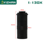 YIZHAN Adjustable Zoom C-Mount Lens Magnification 130X 180X 360X Lab 0.3X 0.5X 0.75X 2X Objective For Industry Microscope Camera