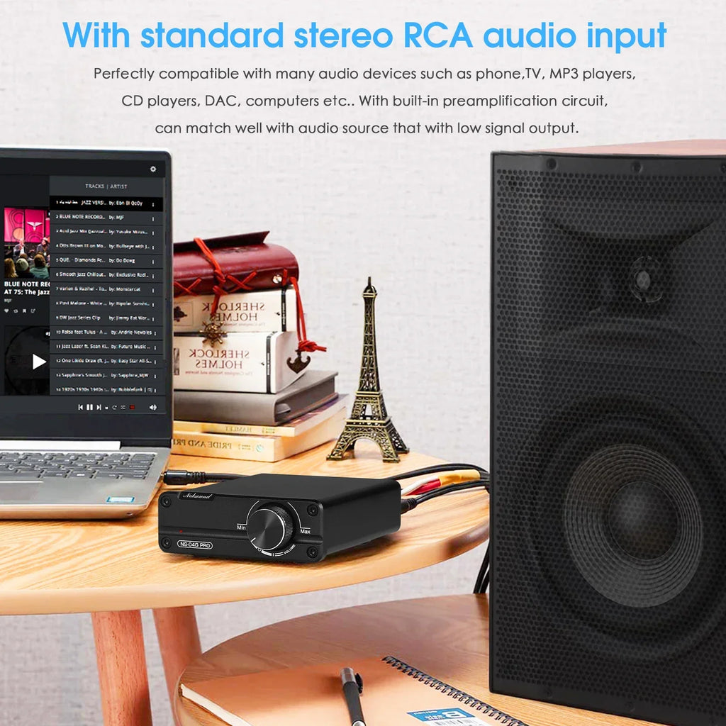 Douk Audio NS-04G PRO HiFi 2.0 Channel Mini Class D TPA3116 Digital Amplifier Stereo Audio Amp 100W*2 For Speaker