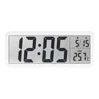 Digital Wall Clock Electronic Wall Mounted LCD Disply Clocks Multifunctional Temperature and Time Week Display Battery Powered
