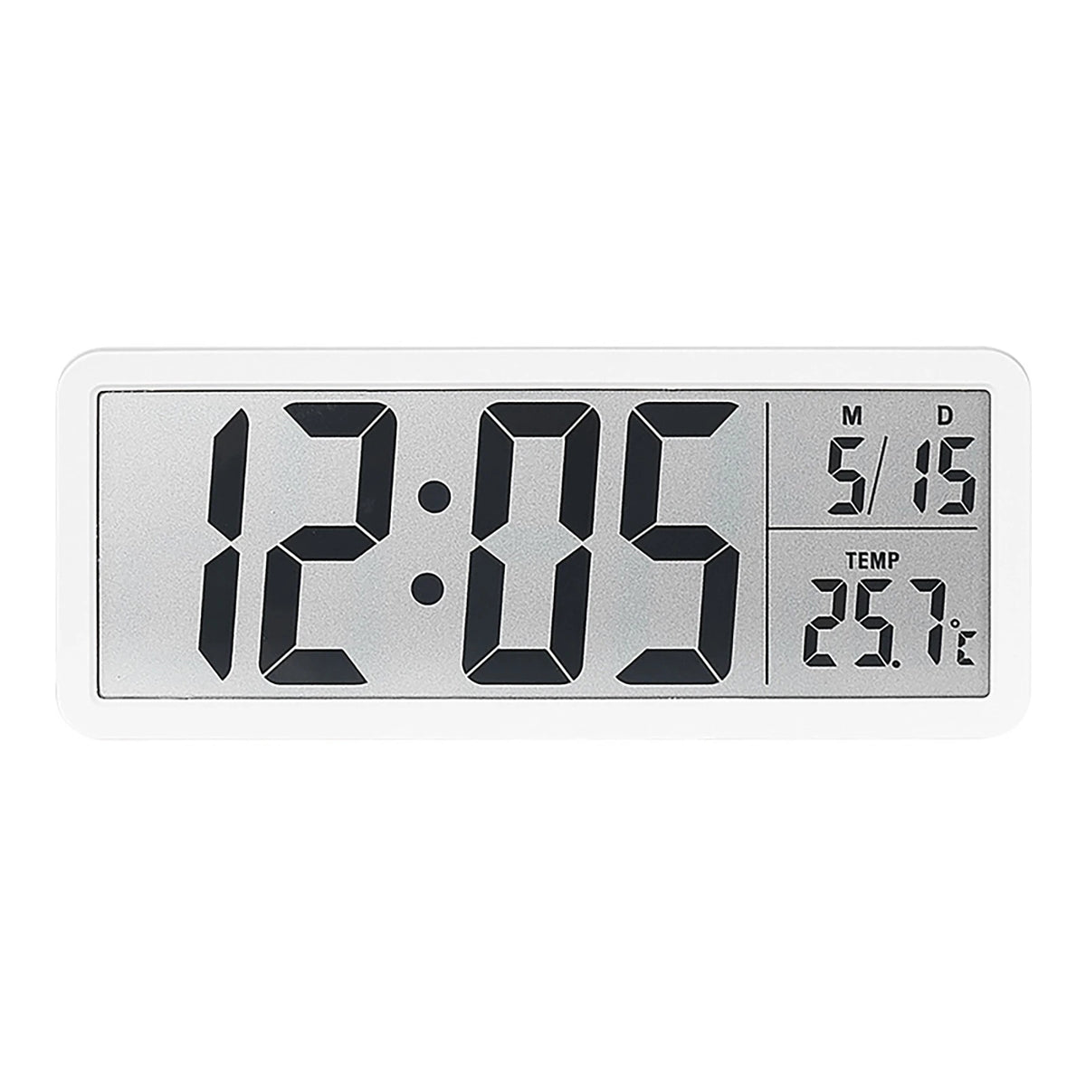 Digital Wall Clock Electronic Wall Mounted LCD Disply Clocks Multifunctional Temperature and Time Week Display Battery Powered