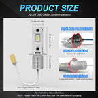 MAXGTRS 2x H3 LED Car Headlight Fog Light Bulb Fanless Daytime Running Light No Polar H3 Car Driving Lamp Super Bright DRL 24V