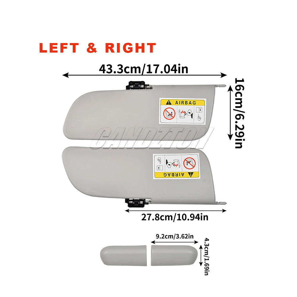 Citroen C3 II Zenith sun visor interior sunshade replacement, left/right options, 1613251480