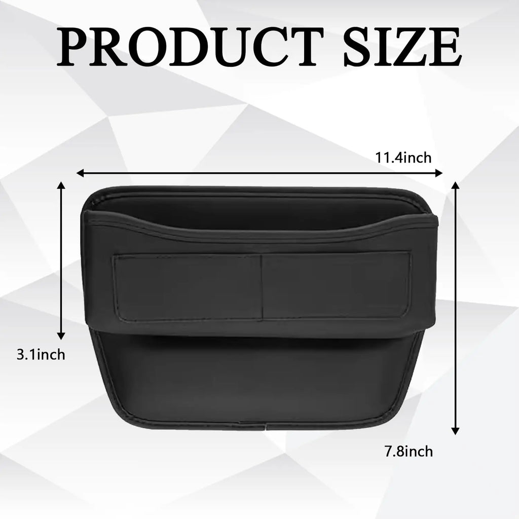 Leather Car Seat Gap Organizer, Universal Side Pocket Storage Box for Tidying Small Items
