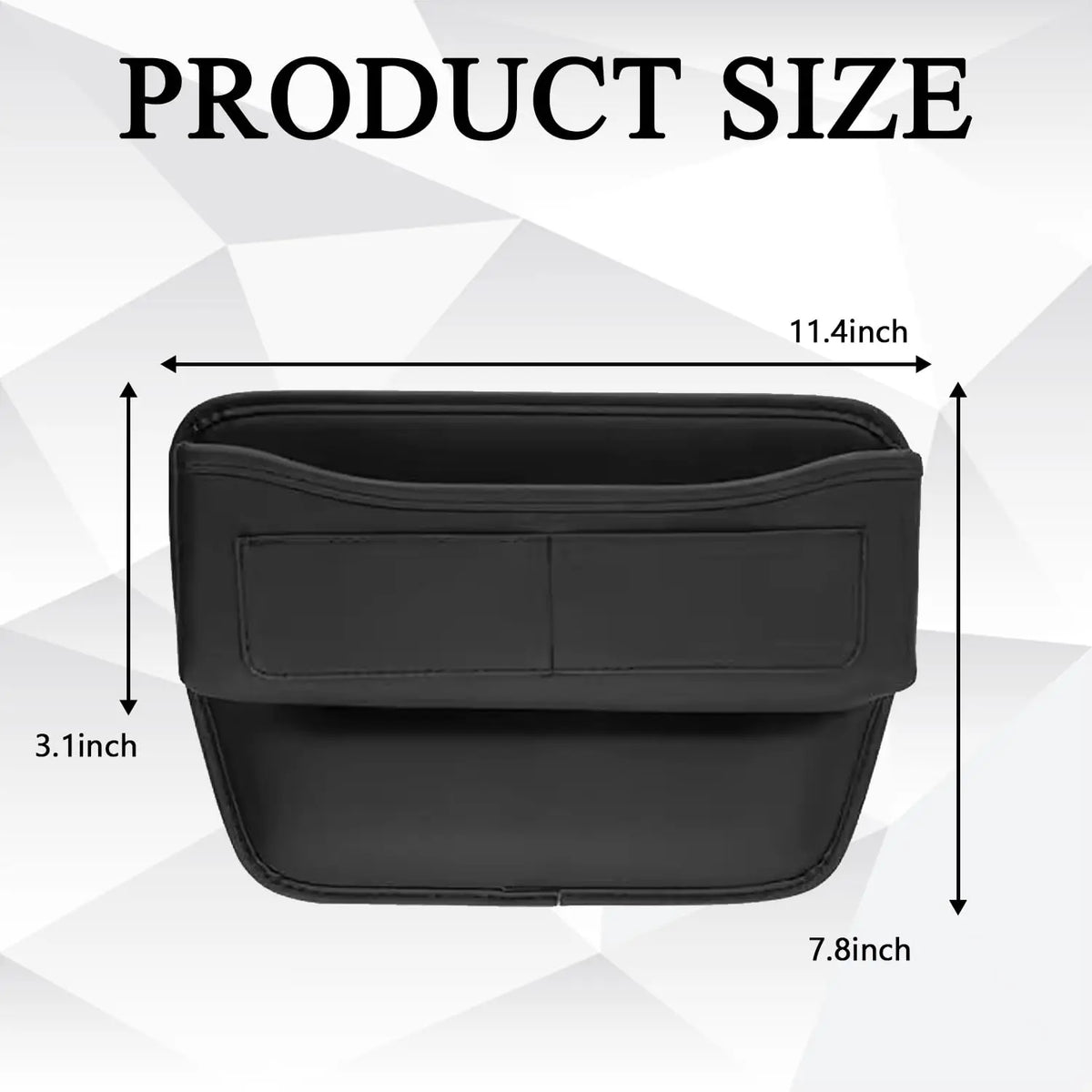 Leather Car Seat Gap Organizer, Universal Side Pocket Storage Box for Tidying Small Items