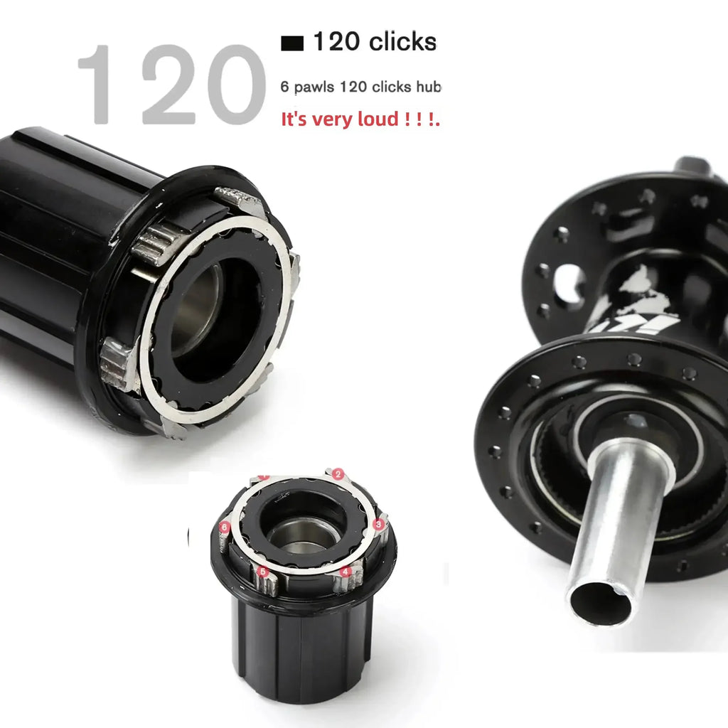 TANKE MTB 120 Click Hub 6 Bearing Bike Front Rear 28 32 36 Holes Disc Brake QR Bicycle mass thunder Noisy Cube 6 Pawl Hubs TH390