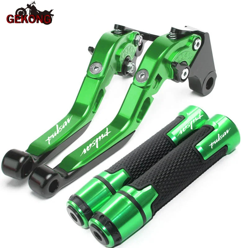 Motorcycle Folding Extendable CNC Moto Adjustable Clutch Brake Levers Handbar End Grips fit For Bajaj Pulsar 200 NS/200 RS/200 A