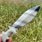 Jewelry Patterns 1pc Unique crystal Knife - Hand quartz carved knife、Crystal diy knife、Home decoration - Healing crystal gift