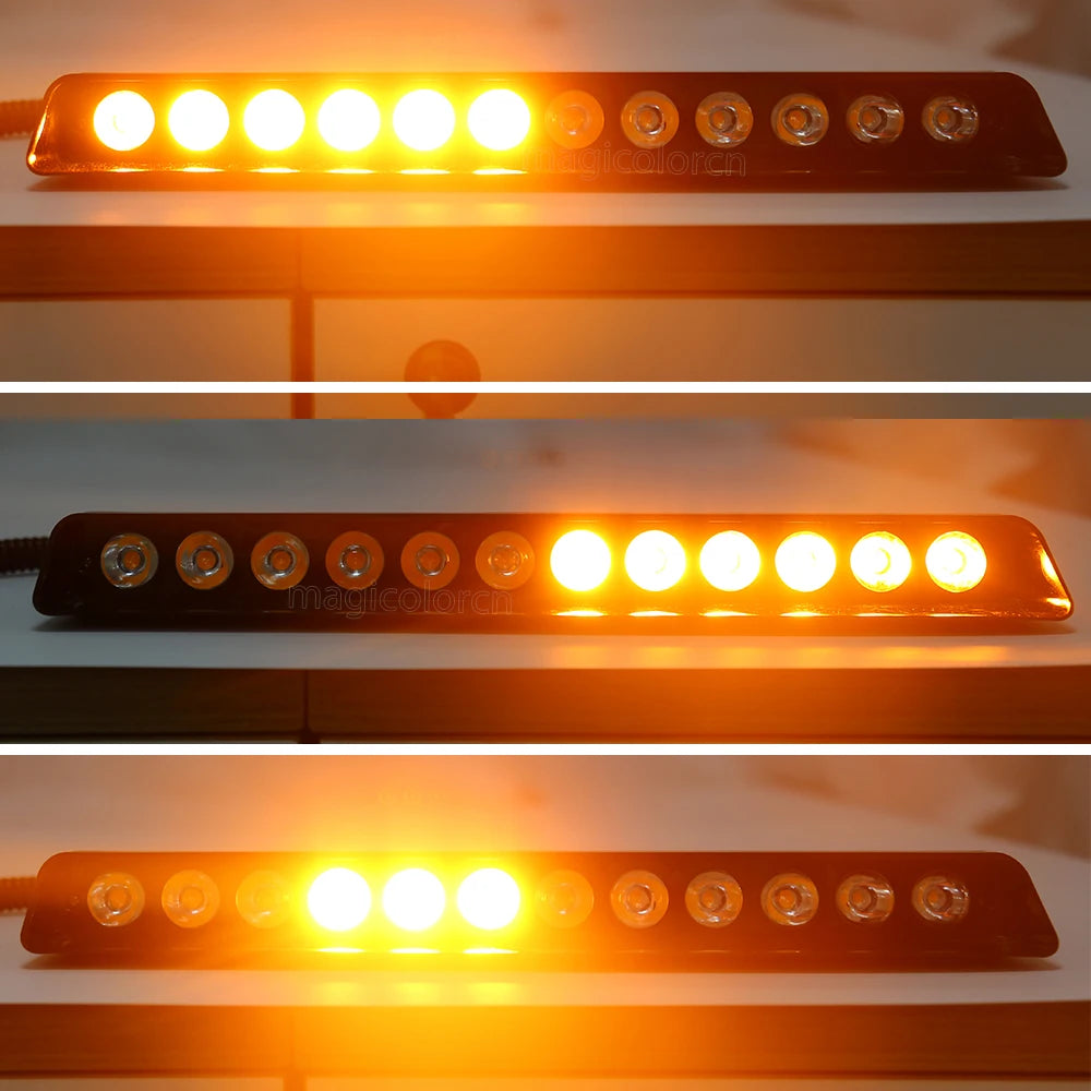 12 LED Strobe Warning Alarm Light Auto Warning Lamp Window shield Flashing Emergency Sucker Lamp Cheap Red Blue White Yellow